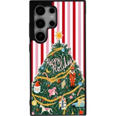 Coque Samsung Galaxy S24 Ultra - Silicone rigide noir Christmas 25 Happy Holiday
