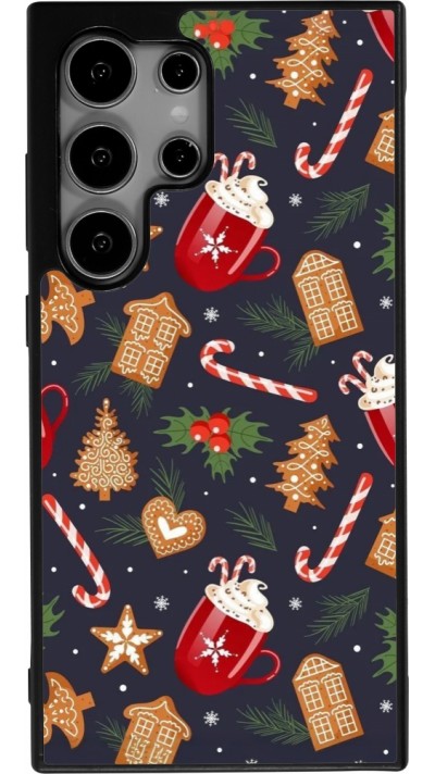 Coque Samsung Galaxy S24 Ultra - Silicone rigide noir Christmas 25 Pattern Gingerbread House