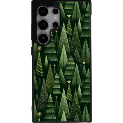 Samsung Galaxy S24 Ultra Case Hülle - Silikon schwarz Christmas 25 Pattern Xmas Tree