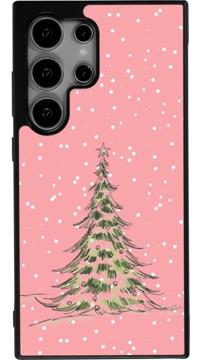 Coque Samsung Galaxy S24 Ultra - Silicone rigide noir Christmas 25 Pink Tree