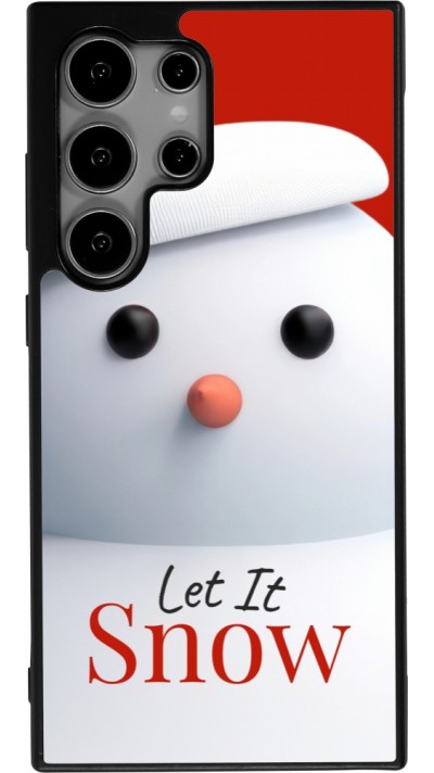 Coque Samsung Galaxy S24 Ultra - Silicone rigide noir Christmas 25 Xmas Snowman