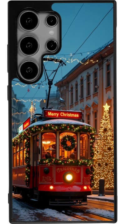 Coque Samsung Galaxy S24 Ultra - Silicone rigide noir Christmas 25 Xmas Train