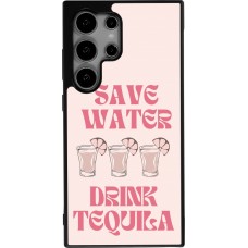 Coque Samsung Galaxy S24 Ultra - Silicone rigide noir Cocktail Save Water Drink Tequila
