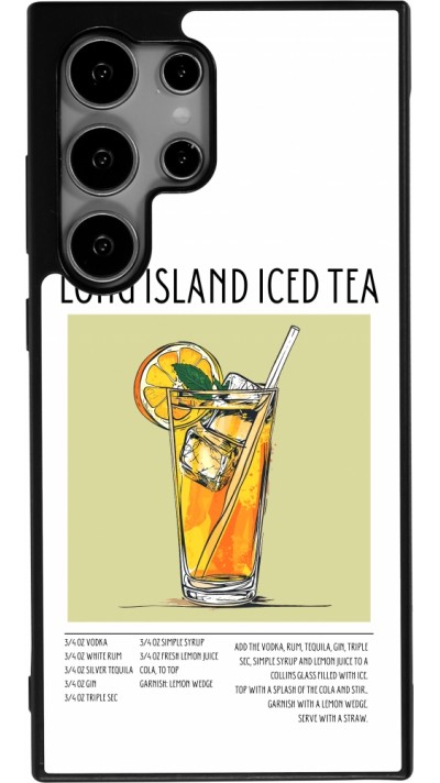 Coque Samsung Galaxy S24 Ultra - Silicone rigide noir Cocktail recette Long Island Ice Tea