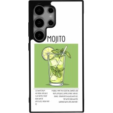 Samsung Galaxy S24 Ultra Case Hülle - Silikon schwarz Cocktail Rezept Mojito