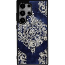 Coque Samsung Galaxy S24 Ultra - Silicone rigide noir Cream Flower Moroccan
