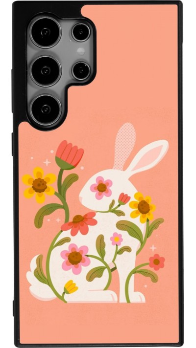 Coque Samsung Galaxy S24 Ultra - Silicone rigide noir Easter 2026 Rabbit collage