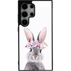 Samsung Galaxy S24 Ultra Case Hülle - Silikon schwarz Easter 2023 flower bunny