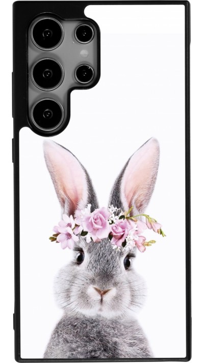Coque Samsung Galaxy S24 Ultra - Silicone rigide noir Easter 2023 flower bunny
