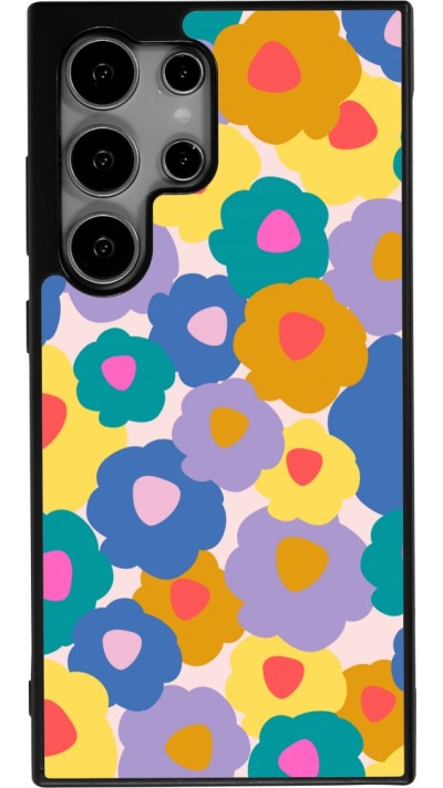 Coque Samsung Galaxy S24 Ultra - Silicone rigide noir Easter 2024 flower power