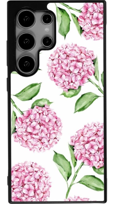 Coque Samsung Galaxy S24 Ultra - Silicone rigide noir Easter 2024 pink flowers