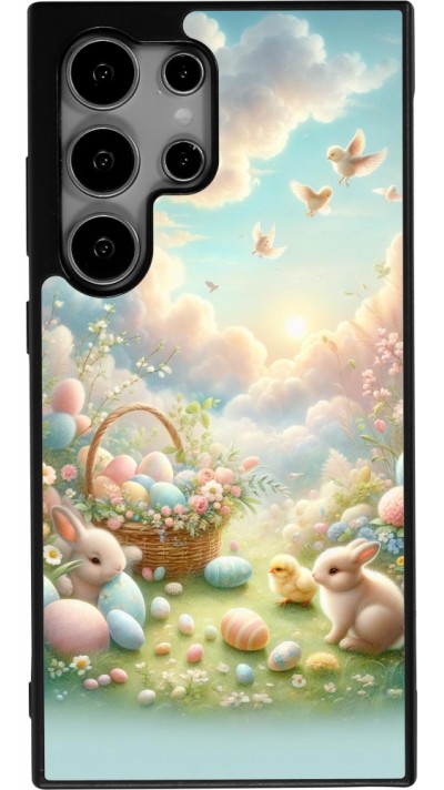 Coque Samsung Galaxy S24 Ultra - Silicone rigide noir Easter 2025 Pastel Pâques