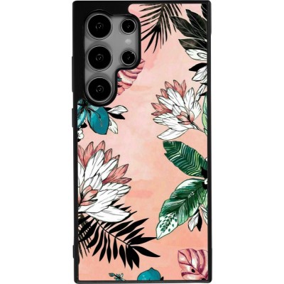 Samsung Galaxy S24 Ultra Case Hülle - Silikon schwarz Flowers Artprint