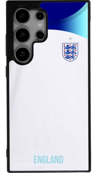 Coque Samsung Galaxy S24 Ultra - Silicone rigide noir Maillot de football Angleterre 2022 personnalisable