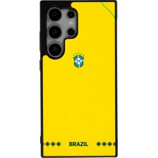 Coque Samsung Galaxy S24 Ultra - Silicone rigide noir Maillot de football Bresil 2026 personnalisable