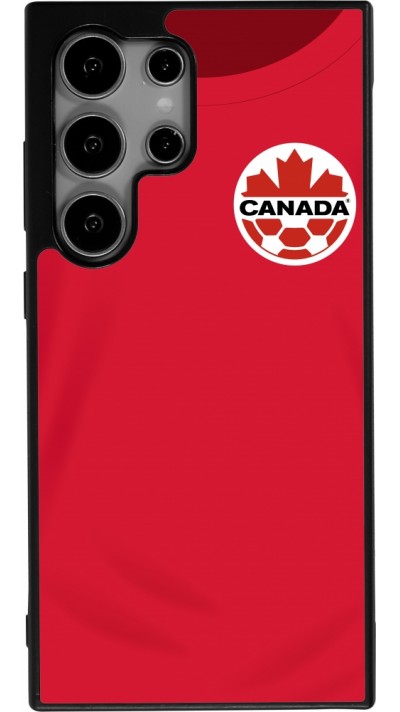 Coque Samsung Galaxy S24 Ultra - Silicone rigide noir Maillot de football Canada 2022 personnalisable