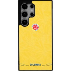 Coque Samsung Galaxy S24 Ultra - Silicone rigide noir Maillot de football Colombie 2026 personnalisable