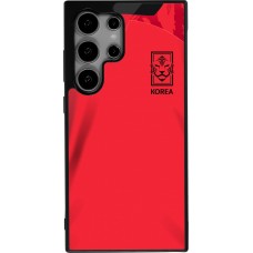 Coque Samsung Galaxy S24 Ultra - Silicone rigide noir Maillot de football Corée du Sud 2022 personnalisable