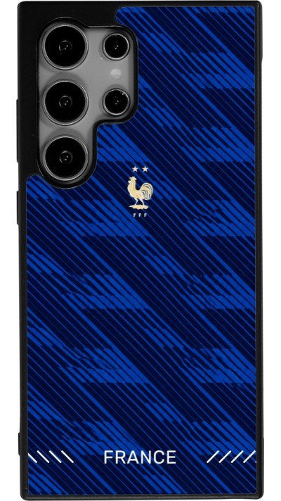 Coque Samsung Galaxy S24 Ultra - Silicone rigide noir Maillot de football France 2026 personnalisable