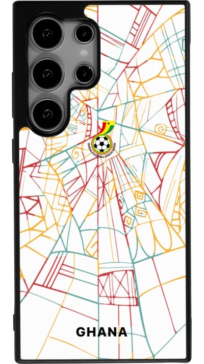 Coque Samsung Galaxy S24 Ultra - Silicone rigide noir Maillot de football Ghana 2026 personnalisable