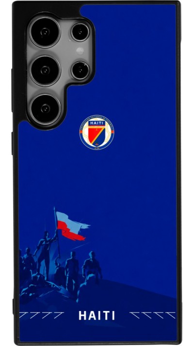 Coque Samsung Galaxy S24 Ultra - Silicone rigide noir Maillot de football Haiti 2026 personnalisable