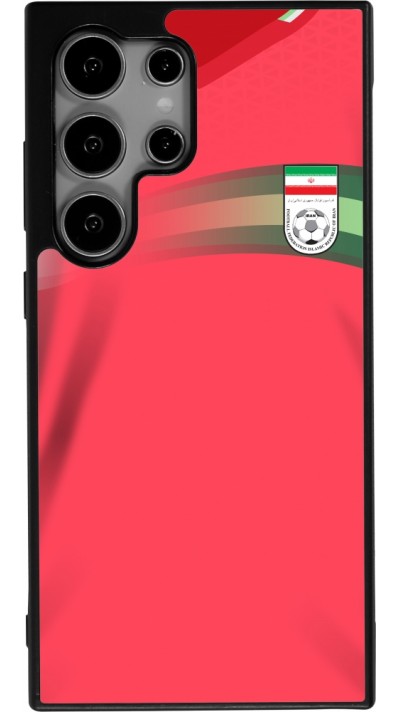 Coque Samsung Galaxy S24 Ultra - Silicone rigide noir Maillot de football Iran 2022 personnalisable