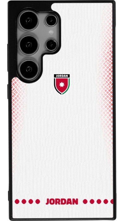 Coque Samsung Galaxy S24 Ultra - Silicone rigide noir Maillot de football Jordanie 2026 personnalisable