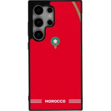 Coque Samsung Galaxy S24 Ultra - Silicone rigide noir Maillot de football Maroc 2026 personnalisable