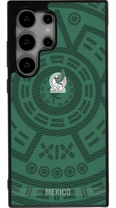 Coque Samsung Galaxy S24 Ultra - Silicone rigide noir Maillot de football Mexique 2026 personnalisable