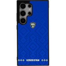 Coque Samsung Galaxy S24 Ultra - Silicone rigide noir Maillot de football Ouzbékistan 2026 personnalisable