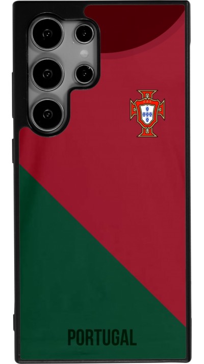Coque Samsung Galaxy S24 Ultra - Silicone rigide noir Maillot de football Portugal 2022