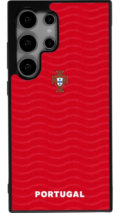 Coque Samsung Galaxy S24 Ultra - Silicone rigide noir Maillot de football Portugal 2026 personnalisable