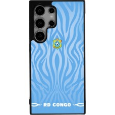 Coque Samsung Galaxy S24 Ultra - Silicone rigide noir Maillot de football RD Congo 2026 personnalisable
