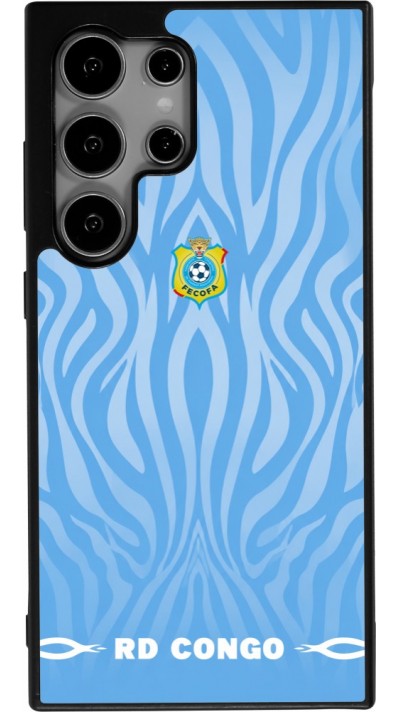 Coque Samsung Galaxy S24 Ultra - Silicone rigide noir Maillot de football RD Congo 2026 personnalisable