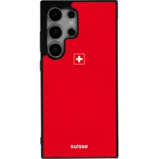 Coque Samsung Galaxy S24 Ultra - Silicone rigide noir Maillot de football Suisse 2026 personnalisable