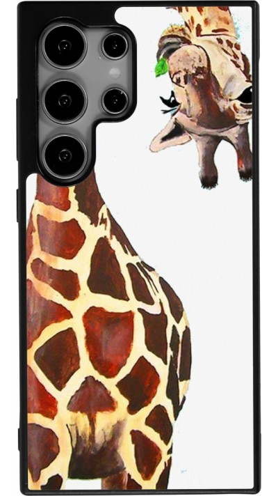 Coque Samsung Galaxy S24 Ultra - Silicone rigide noir Giraffe Fit