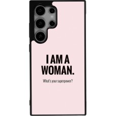 Coque Samsung Galaxy S24 Ultra - Silicone rigide noir I am a woman