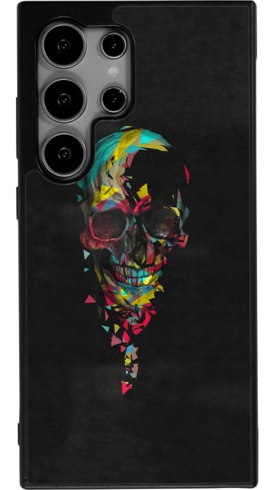 Coque Samsung Galaxy S24 Ultra - Silicone rigide noir Halloween 22 colored skull