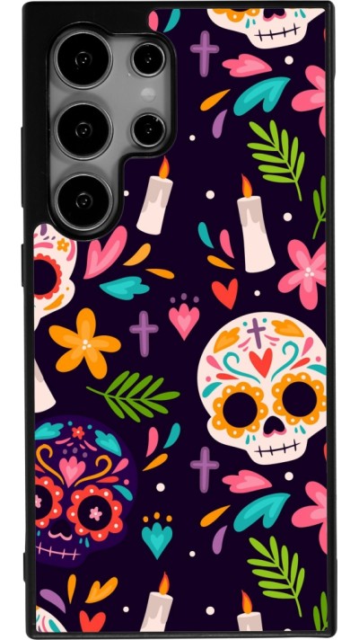 Coque Samsung Galaxy S24 Ultra - Silicone rigide noir Halloween 2023 mexican style