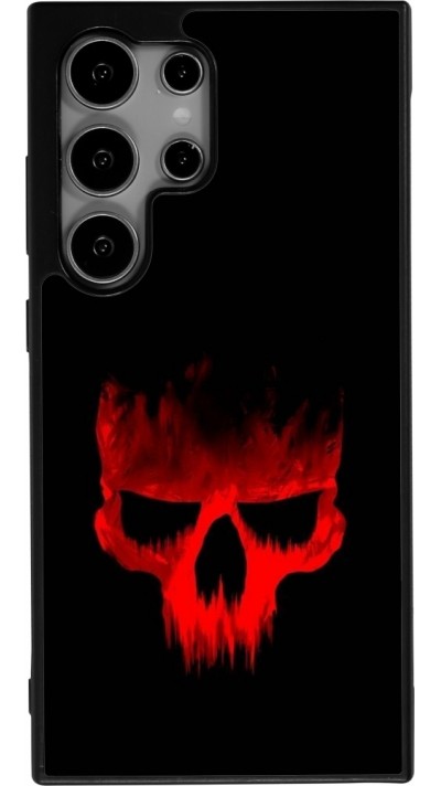 Coque Samsung Galaxy S24 Ultra - Silicone rigide noir Halloween 2023 scary skull