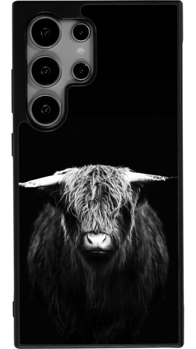 Coque Samsung Galaxy S24 Ultra - Silicone rigide noir Highland calf black
