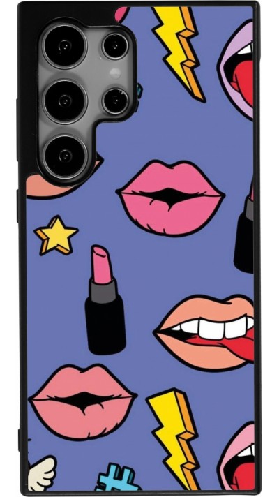 Coque Samsung Galaxy S24 Ultra - Silicone rigide noir Lips and lipgloss