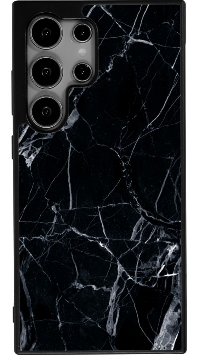 Coque Samsung Galaxy S24 Ultra - Silicone rigide noir Marble Black 01
