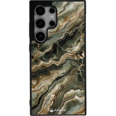 Samsung Galaxy S24 Ultra Case Hülle - Silikon schwarz Oliv Marmor
