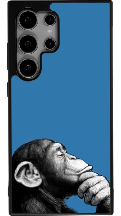 Coque Samsung Galaxy S24 Ultra - Silicone rigide noir Monkey Pop Art