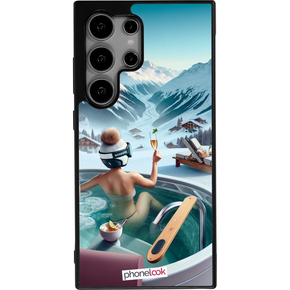 Samsung Galaxy S24 Ultra Case Hülle - Silikon schwarz Berg Glamour Whirlpool