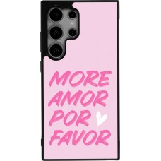 Samsung Galaxy S24 Ultra Case Hülle - Silikon schwarz More amor porfavor
