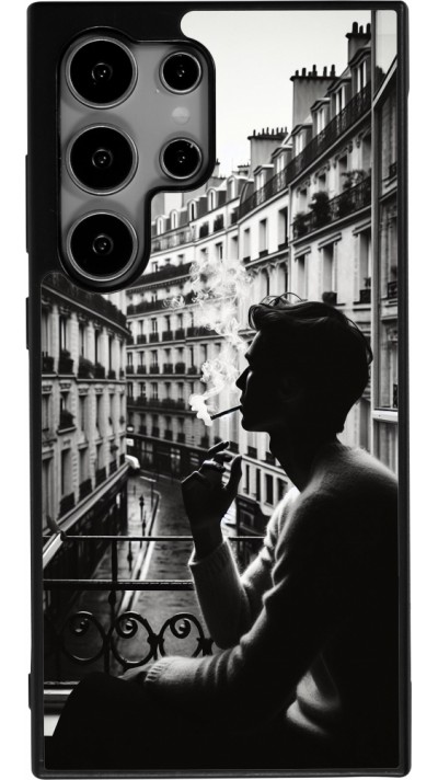 Coque Samsung Galaxy S24 Ultra - Silicone rigide noir Parisian Smoker
