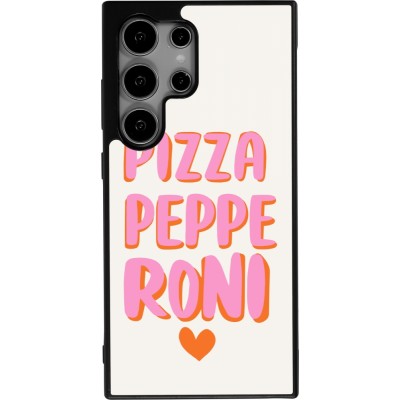Samsung Galaxy S24 Ultra Case Hülle - Silikon schwarz Pizza pepperoni 2026