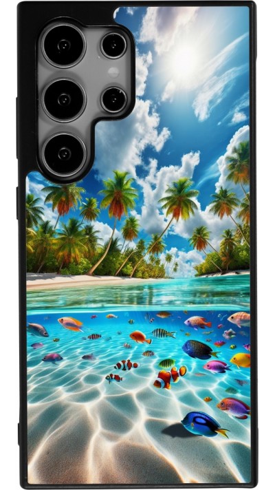 Coque Samsung Galaxy S24 Ultra - Silicone rigide noir Plage Paradis